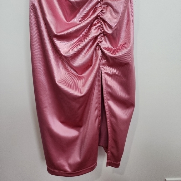 Honey and Rosie NWT Formal Homecoming Dress Knee Length Ruched Mauve Pink - Picture 2 of 10